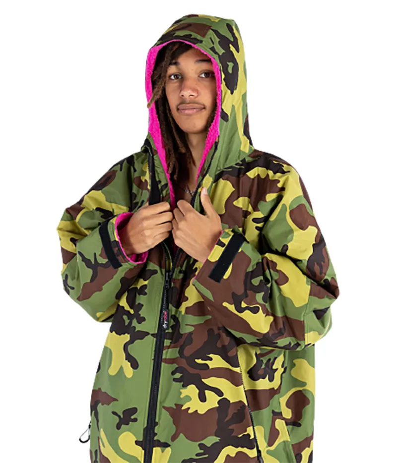 Dryrobe Adult Advance Long Sleeve Change Robe V3 S Camo Pink-2